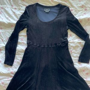 Vintage Carole Little  stretch velvet " little black dress", circa 1990.